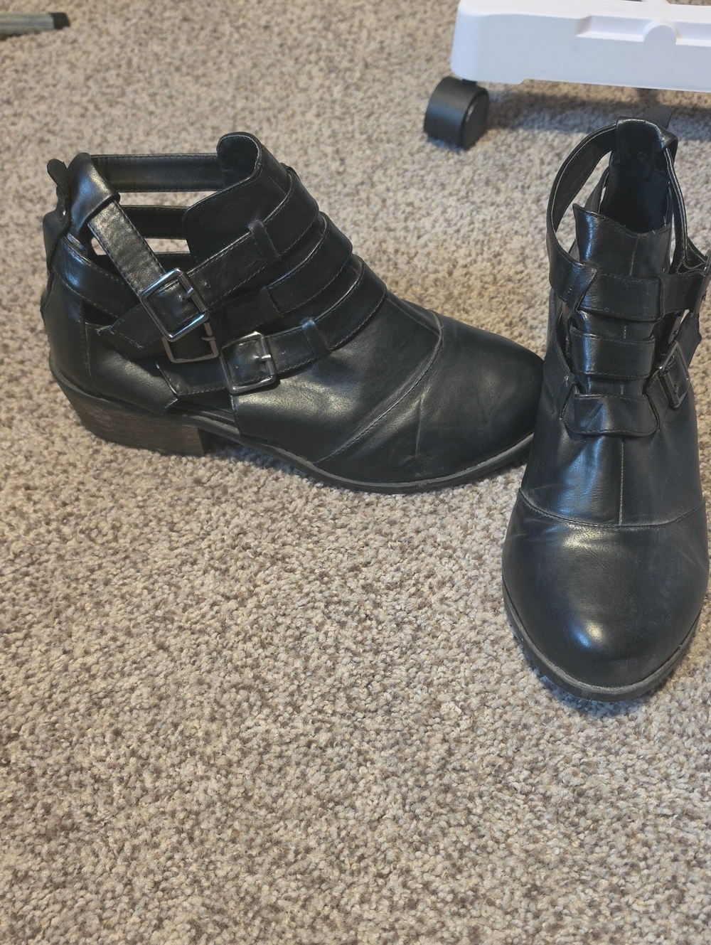 torrid Black Cutout Buckle Ankle Booties Size 11